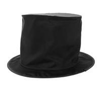 Chapeau Haut-de-forme Pliable de Magicien Noir, Polyester, Portable