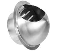 Chapeau Inox pour Tuyaux de Cheminée, Sortie Fumée, Trou Mural 100 MM | Acier Inoxydable Argenté, Protection Extérieure, Adapté aux Conduits D’évacuation Sèche-linge, Cuisines, Installateurs