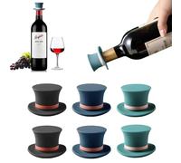 Chapeau magique bouchon de bouteille de vin joint couvercle en liège bouchon de bouteille de vin en Silicone outils de cuisine 1black in box