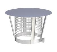 Chapeau par pluie avec grille de protection - double paroi - Tecnovis TEC-DW-Design 200 mm