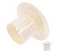 Chapeau Pare-pluie PVC Blanc pour Conduit de Poêle à Bois 75mm Extérieur | Protection Anti-débris Écran Latéral, Installation sans Outil, Style Classique pour Camping, Caravane et Ventilation de Toit