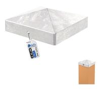 Chapeau Poteau Pyramide Cloture GeZu Impex 71 x 71 mm Galvanisé à Chaud Capuchon Poteau Bois Carré Lot de 16