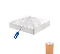 Chapeau Poteau Pyramide Cloture GeZu Impex 71 x 71 mm Galvanisé à Chaud Capuchon Poteau Bois Carré Lot de 12