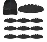 Chapeau Protecteur Contre La Transpiration - 22,6 X 8,2 X 0,1 Cm, 10 Pièces Autocollantes, Grand | Casque D'été Anti-transpiration | Doublure De Chapeau De Baseball Sans Sueur Pour Casque, Pour Les Dé