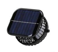 Chapeau ventilateur solaire rechargeable avec flux d'air réglable, 3 modes de bloc, chargement USB, couvre-chefs portable pour jardin, travail, voyage, noir, 6 x 7 cm (3)