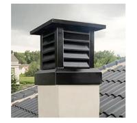 Chapeaux Cheminée Couvercle pour Villa Chapeau Pluie Tuyau Poêle | Chapeau Cheminée Remplacement Antirouille Alliage Aluminium Carré Extérieur Villa(45x45cm/17.72x17.72in)