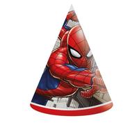 Procos Chapeaux de fête Marvel Spider-Man Crime Fighter en papier FSC 6 pièces Multicolore