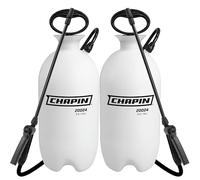 Chapin 20024: Value Pack, 2-Pack, 2-Gallon SureSpray Lawn and Garden Poly Tank Sprayer with Anti-Clog Filter for Yard, Lawn, Weeds, and Plants, Translucent White