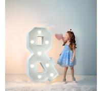 Chapiteau De Décoration De Mariage Avec Lettres Lumineuses, Mosaïque Géante, Chiffres Lumineux LED For 1er Et 18e Anniversaire, Décoration De Fond De Fête(Letter+,70cm/2.3FT)