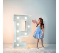 Chapiteau De Décoration De Mariage Avec Lettres Lumineuses, Mosaïque Géante, Chiffres Lumineux LED For 1er Et 18e Anniversaire, Décoration De Fond De Fête(Letter P,70cm/2.3FT)