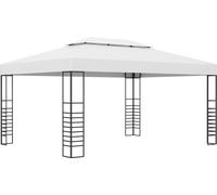 Chapiteau de jardin Acier enduit de poudre 4x3x2,7 m Blanc