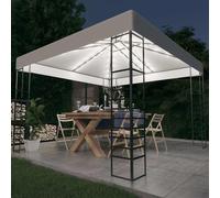 Chapiteau de Jardin Guirlande Lumineuse LED 3x3 m Anthracite Belvédère vidaXL