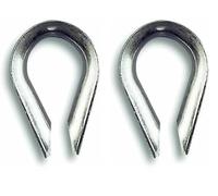 Chapuis CSI8 2 Cosse-cœur acier inoxydable pour Câble D 8 mm (Lot de 2)