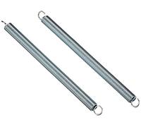 Chapuis, Set de 2 Pièces de Ressorts de Tension avec Crochets Ressorts en Acier Galvanisé, Ressorts à Double Crochet, Ressorts de Traction Spirale, Ø fil 1,2 mm - Longueur 140 mm