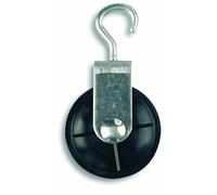 Chapuis VPCL2 Poulie crochet acier zingue 10 kg galet D 40 mm pour Corde D 6 mm