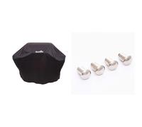 Char-Broil 140 766 - Housse pour Grill à 3-4 brûleurs, Noir. & 140 025 - Crochets à ustensiles GearTrax®.