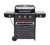 Char-Broil Barbecue Hybride Gas2Coal Special Edition 3 pour Gaz et Charbon | Conversion gaz/charbon en 60 s, Plateau à charbon breveté, Brûleur latéral en céramique 900°C, Plancha incluse