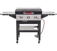 Char-Broil, plancha à gaz modèle 3400, plaque de cuisson en fonte de 48 x 68 cm, allumage électronique, dimensions : 165,1 cm x 71,12 cm x 99,57 cm. Plaque de cuisson en fonte, 48 x 68 cm, allumage él