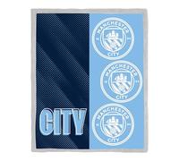 Character World Couverture Polaire Officielle Manchester City FC | Couvre-lit Super Doux et Chaud avec Revers en Sherpa Motif équipe de Football | Parfait pour la Maison, la Chambre, Les soirées