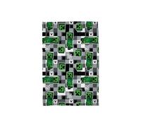 Character World Couverture Polaire Officielle Minecraft | Motif gribouillis réversible Double Face Super Douce et Chaude | Parfaite pour la Chambre, Le canapé, Les soirées Pyjama et Le Camping