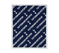 Character World Couverture Polaire Sherpa Officielle Tottenham Hotspur FC | Super Douce, Motif Ligne de Football | Chaude et Super Douce au Toucher | Parfaite pour la Maison, la Chambre, Les soirées