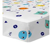 Character World Drap Housse Pokémon Ziggy 90x190/200cm - Bonnet 30cm