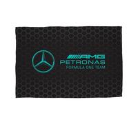 Character World Mercedes AMG Petronas Couverture Polaire Officielle | Couvre-lit Noir Super Doux et Chaud, Motif Formule 1 | Parfait pour la Chambre, Le Camping et Les soirées Pyjama 100 x 150 cm