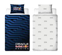 Character World Oracle Red Bull Racing Parure de lit simple avec housse de couette réversible et taie d'oreiller assortie Bleu