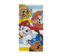 Character World Paw Patrol Serviette pour Enfants | Toucher Super Doux, Motif Heya Marshall, Chase, Rubble & Skye | Parfait pour la Maison, Le Bain, la Plage et la Piscine | Taille Unique 70 cm x 140