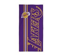 Character World Serviette officielle NBA | Toucher super doux, équipe de basket-ball des Lakers de Los Angeles Design violet et jaune | Parfait pour la maison, le bain, la plage et la piscine | Taille
