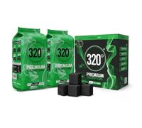 Charbon de bois 320° en noix de coco (cubes de 27 mm) pour narguilé et barbecue - 2 kg