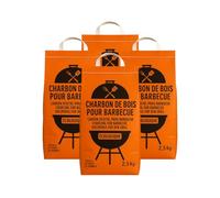 Charbon de Bois Écologique 2,5, 5 ou 10 kg - 100% Naturel, Allumage Rapide, Faible Taux de Fumée - Idéal Barbecue, Grill, Plancha - Fabriqué en Europe - Sac Kraft avec Poignée (10 kg)