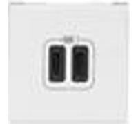 Legrand 077590 Mosaic USB Chargeur, Type-C, 3A, 15W, 2 Module, 230V ou 5V, Blanc