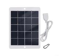 Chargeur 3W Silicium Monocristallin Ultra-Mince Chargeur 3W Silicium | Cellules monocristallines haute efficacité, résine époxy protectrice, sortie USB 5V stable, pour idéal recharge mobile