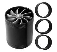Chargeur d'air pour voiture en aluminium à double turbine de ventilateur | Admission automobile de rechange pour voiture - Universel - Économiseur de gaz - Booster d'air à double ventilateur - Boost