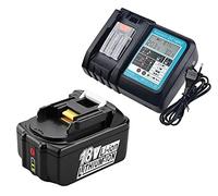 Chargeur DC18RC pour Makita 18V Batterie 5Ah BL1850 B L1830 + Batterie BL1850B 18V 5000mAh Compatible pour Makita Radio DMR100 DMR101 DMR110 194204-5