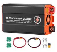 Chargeur de batterie DC-DC - Booster de charge MPPT 30 A, 350 W - Double entrée : panneaux solaires/alternateur - 12 V/24 V (entrée et sortie) - Compatible avec les batteries LiFePO4 et les batteries