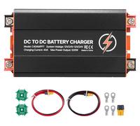 Chargeur de batterie DC-DC SucceBuy avec MPPT 520 W 40 A, amplificateur de charge à double entrée pour panneau solaire et alternateur, compatible avec les batteries LiFePO4 et au plomb, 12 V/24 V-12 V