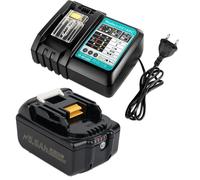 Chargeur de batterie de rechange 18 V avec batterie pour Makita BL1830B BL1840 BL1850 BL1850B BL1860 BL1860B BL1815 LXT-400,18 V 5500 mAh Batterie de rechange avec bloc d'alimentation DC18RC 3A