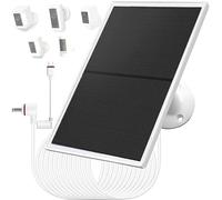 Chargeur de panneau solaire 10W/5V avec deux connecteurs DC3,5x1,35 et USB-C, câble de charge de 3 m, IP65, compatible avec Ring Spotlight Cam Plus/Pro, batterie à came de 2ème/3e Generation