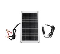 Chargeur de panneau solaire 12 V 30 W avec design flexible et clip de fixation pour voiture, camping-car, diode interne pour protéger la batterie