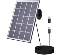 Chargeur de panneau solaire 3 W pour Ring, pour eufy, pour caméras blink | Bloc d'alimentation en silicone avec câble de 3 m, résistant aux intempéries IP, pour sonnette de sécurité extérieure