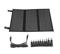 Chargeur de Panneau Solaire 30 W 18 V Portable Pliable Charge Rapide Compact léger Chargeur Solaire de Camping en Plein air pour Smartphones tablettes Ordinateurs Portables Tissu (Noire)