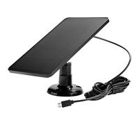 Chargeur de panneau solaire 4 W 5 V pour caméra de sécurité et sonnette, compatible avec Eufy, pour Ring, pour Blink, pour REOLINK, étanche, flexible et réglable, silicone monocristallin