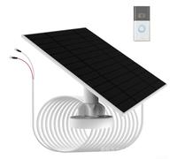 Chargeur de panneau solaire 6 W pour sonnette Ring Doorbell avec câble de 3 m, étanchéité IP66 en silicone monocristallin extérieur, connexion à double fourche, conversion d'énergie haute efficacité