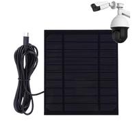 Chargeur de panneau solaire - USB de type C - Bloc d'alimentation 6 W - Panneau de charge polyvalent pour caméra de , sonnette de porte, outils d'extérieur, de jardin, énergie de secours