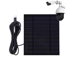 Chargeur de panneau solaire - USB de type C - Bloc d'alimentation 6 W - Panneau de charge polyvalent pour caméra de , sonnette de porte, outils d'extérieur, de jardin, énergie de secours