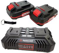 Chargeur double PARKSIDE® 20 V PDSLG 20 avec 2 batteries (2 Ah)