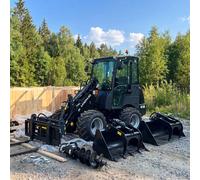 Chargeur frontal articulé agricole diesel hydraulique Euro 5 de haute qualité avec moteur Kubota, certifié CE, personnalisable, vente en gros 1.8 Ton-W1150 Loader