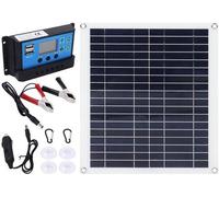 Chargeur solaire 100 W, portable, pliable, avec régulateur 100 A